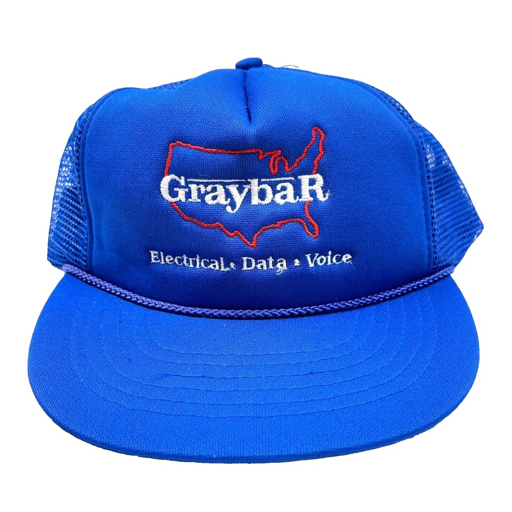 Vintage Graybar Trucker Hat Cap‎ Snap Back Trucking 80s 90s Pocket Knifes USA